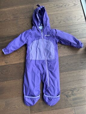 Columbia Purple Plush Infant Hooded Jacket EUC